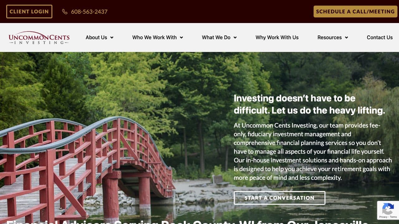 Fee Only Financial Advisors, Janesville Wisconsin | Uncommon Cents Investing